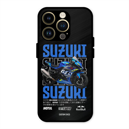 Blue Suzuki iPhone 14 Pro Mobile Back Cover - Car&Bike PrintShield Case