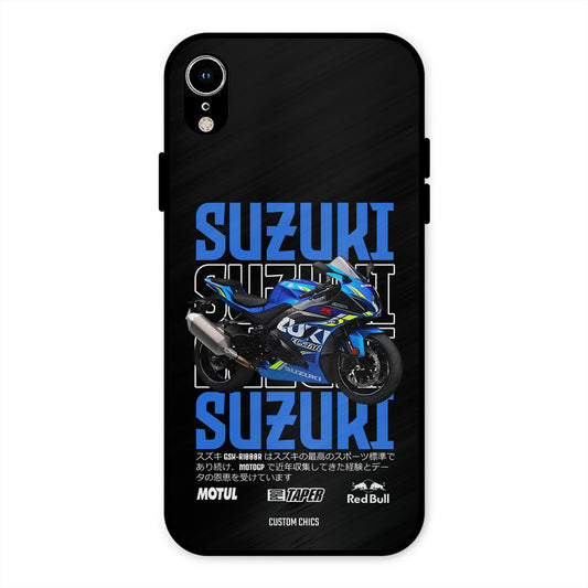 Blue Suzuki iPhone XR Mobile Back Cover - Car&Bike PrintShield Case