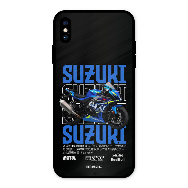 Blue Suzuki iPhone XS Max Mobile Back Cover - Car&Bike PrintShield Case