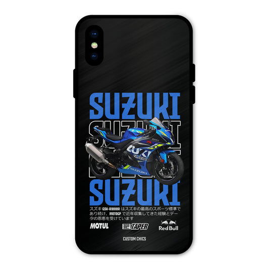 Blue Suzuki iPhone X Mobile Back Cover - Car&Bike PrintShield Case