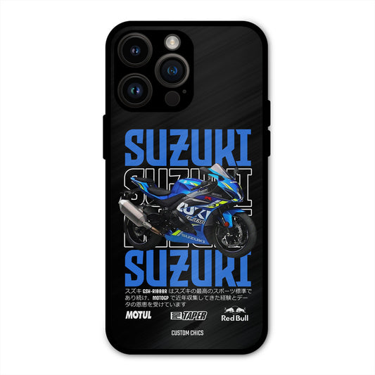 Blue Suzuki iPhone 14 Pro Max Mobile Back Cover - Car&Bike PrintShield Case