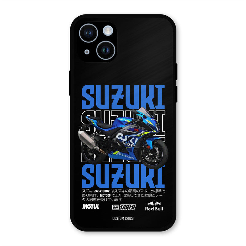 Blue Suzuki iPhone 14 Mobile Back Cover - Car&Bike PrintShield Case