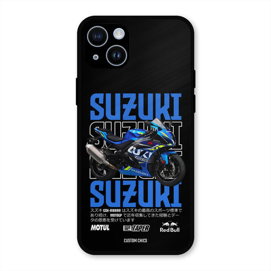 Blue Suzuki iPhone 14 Mobile Back Cover - Car&Bike PrintShield Case