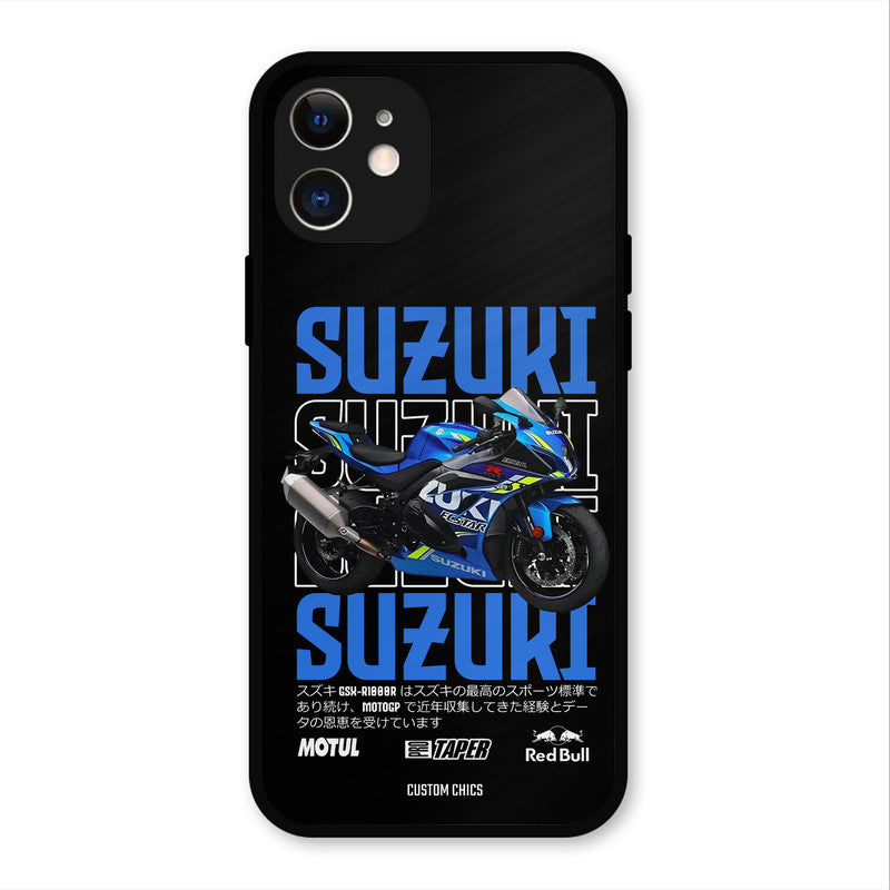 Blue Suzuki iPhone 12 Mobile Back Cover - Car&Bike PrintShield Case