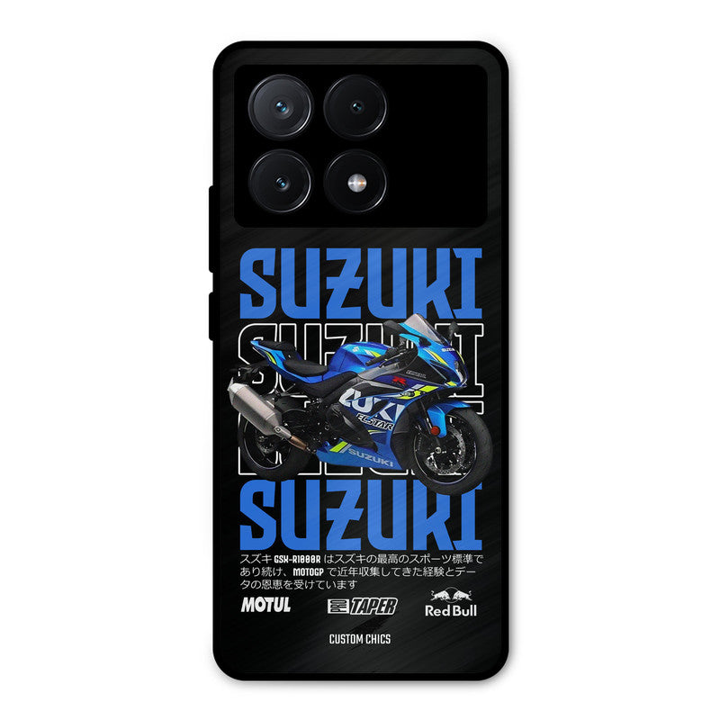 Blue Suzuki Poco X6 Pro Mobile Back Cover - Car&Bike PrintShield Case