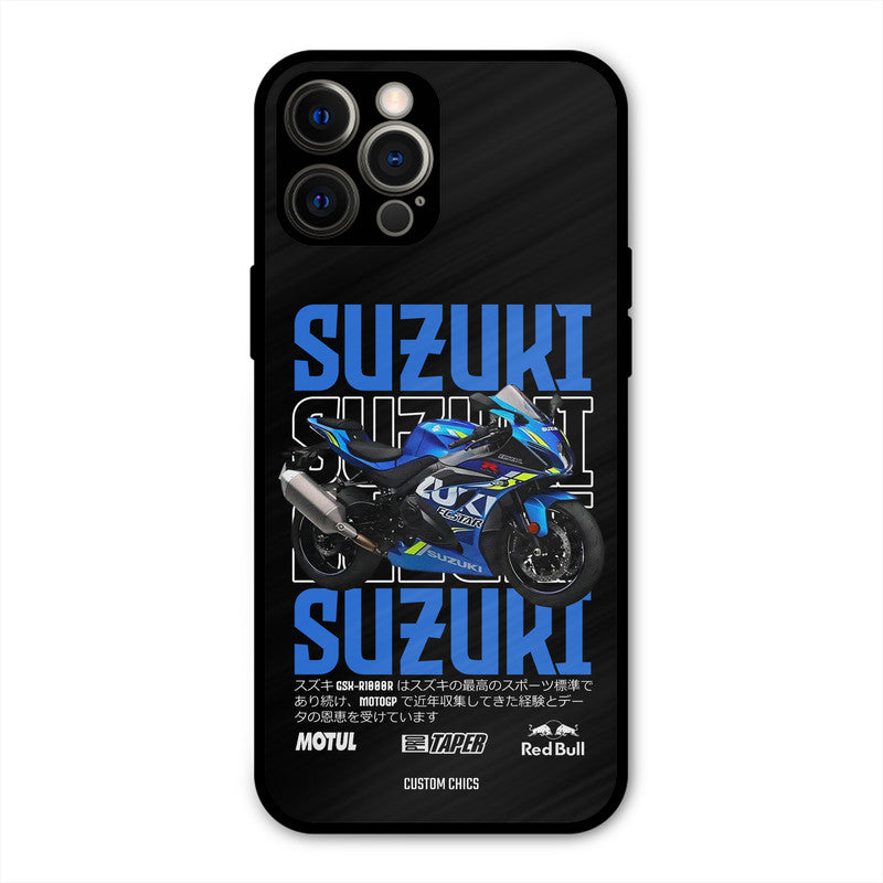 Blue Suzuki iPhone 12 Pro Max Mobile Back Cover - Car&Bike PrintShield Case