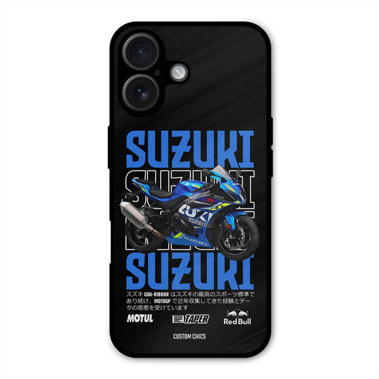 Blue Suzuki iPhone 16 Plus Mobile Back Cover - Car&Bike PrintShield Case