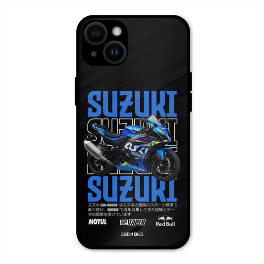 Blue Suzuki iPhone 14 Plus Mobile Back Cover - Car&Bike PrintShield Case