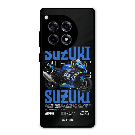 Blue Suzuki OnePlus 12R Mobile Back Cover - Car&Bike PrintShield Case