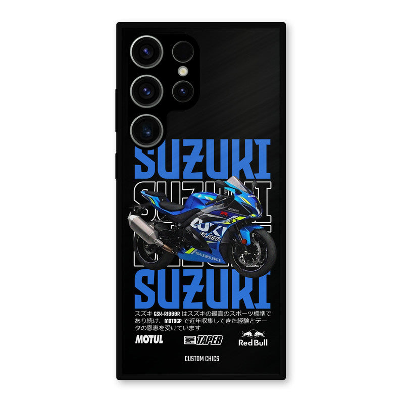 Blue Suzuki Samsung Galaxy S23 Ultra Mobile Back Cover - Car&Bike PrintShield Case