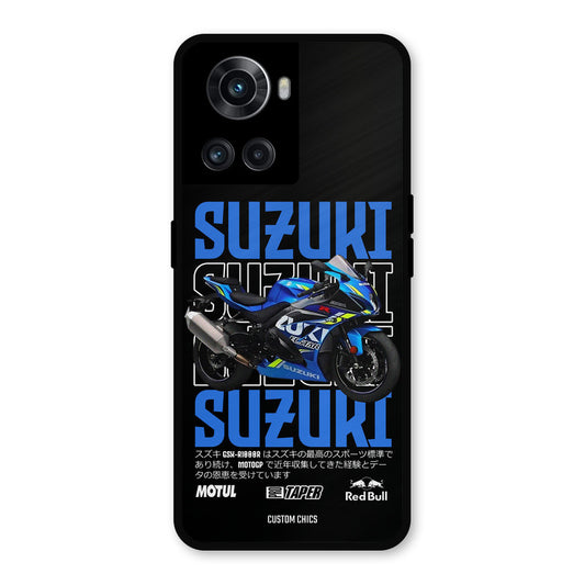 Blue Suzuki OnePlus 10R Mobile Back Cover - Car&Bike PrintShield Case
