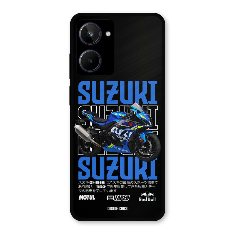 Blue Suzuki Realme 10 Mobile Back Cover - Car&Bike PrintShield Case