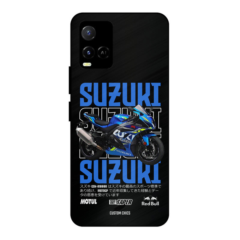 Blue Suzuki Vivo Y33s Mobile Back Cover - Car&Bike PrintShield Case
