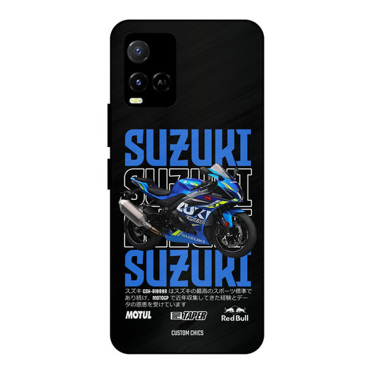 Blue Suzuki Vivo Y33s Mobile Back Cover - Car&Bike PrintShield Case