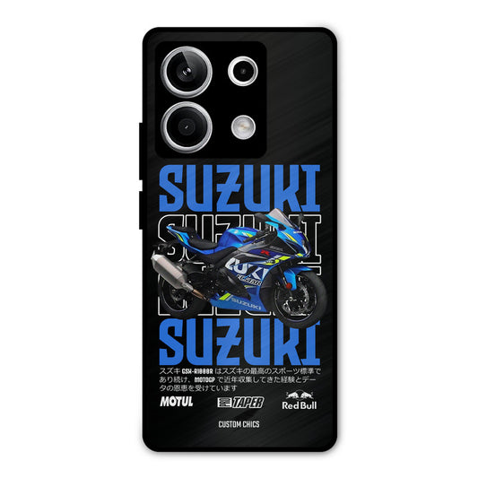 Blue Suzuki Redmi Note 13 5G Mobile Back Cover - Car&Bike PrintShield Case