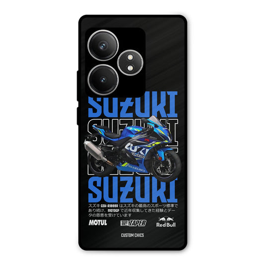 Blue Suzuki Realme GT 6T Mobile Back Cover - Car&Bike PrintShield Case