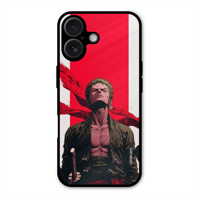 Calm Zoro iPhone 16 Mobile Back Cover - Anime PrintShield Case