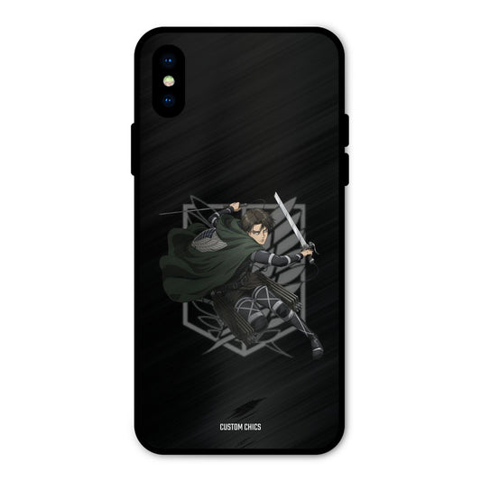 Captain Levi iPhone X Mobile Back Cover - Anime PrintShield Case