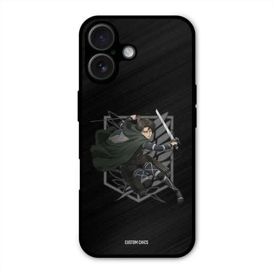 Captain Levi iPhone 16 Plus Mobile Back Cover - Anime PrintShield Case