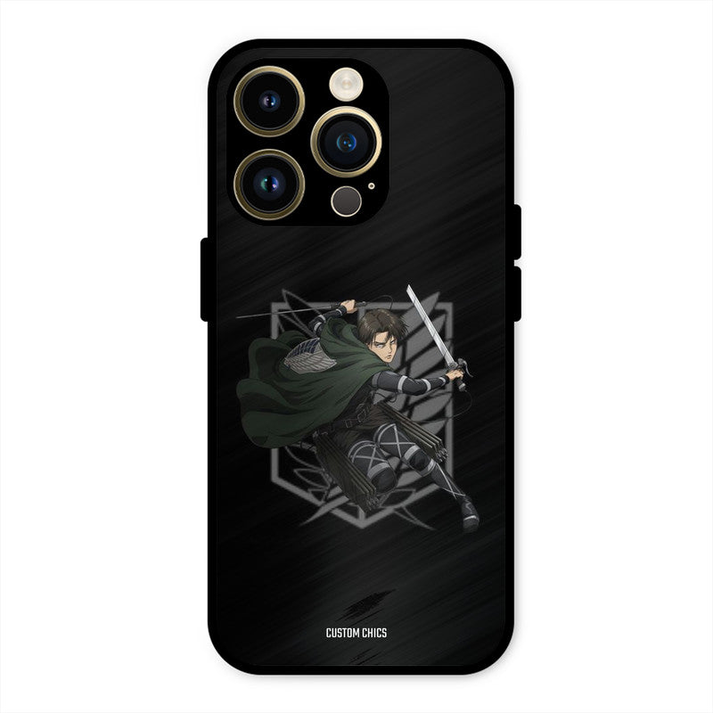 Captain Levi iPhone 14 Pro Mobile Back Cover - Anime PrintShield Case