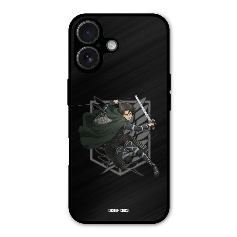 Captain Levi iPhone 16 Mobile Back Cover - Anime PrintShield Case