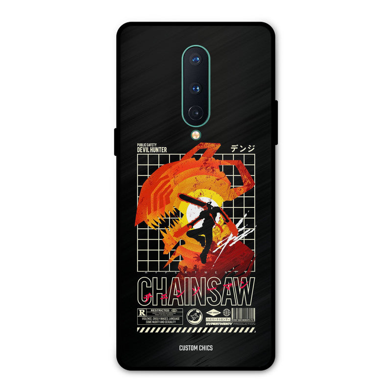 Chainsaw Typo Oneplus 8 Mobile Back Cover - Anime PrintShield Case