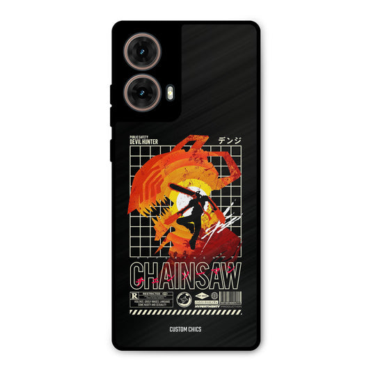 Chainsaw Typo Moto G85 Mobile Back Cover - Anime PrintShield Case