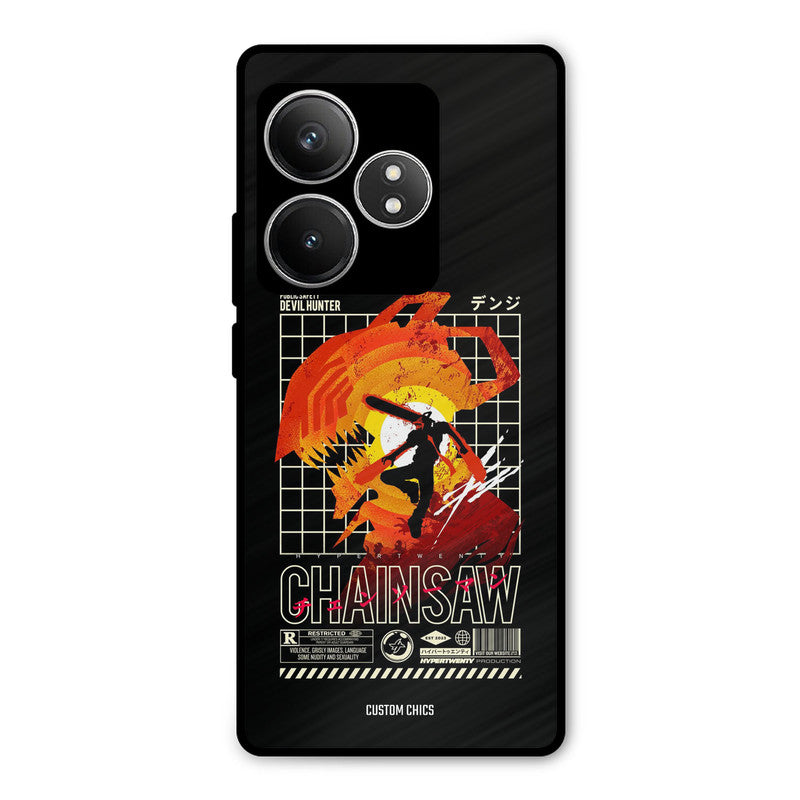 Chainsaw Typo Realme GT 6T Mobile Back Cover - Anime PrintShield Case