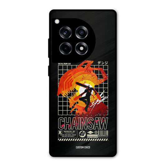 Chainsaw Typo OnePlus 12R Mobile Back Cover - Anime PrintShield Case