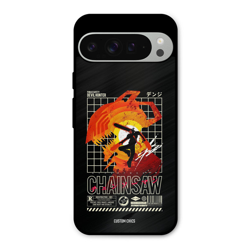 Chainsaw Typo Google Pixel 9 Pro XL Mobile Back Cover - Anime PrintShield Case