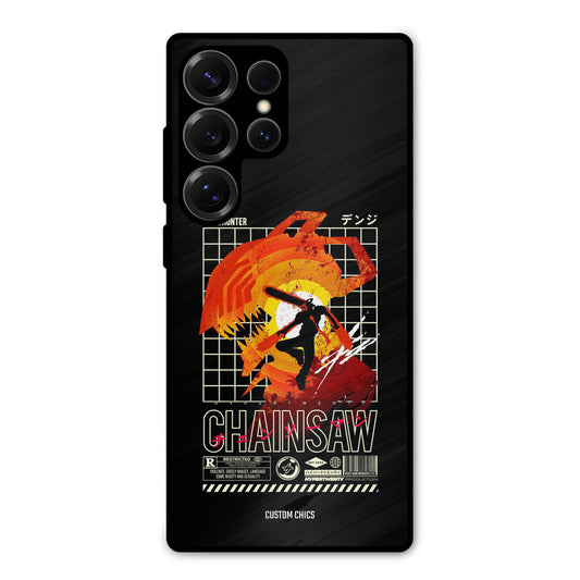 Chainsaw Typo Samsung Galaxy S25 Ultra Mobile Back Cover - Anime PrintShield Case