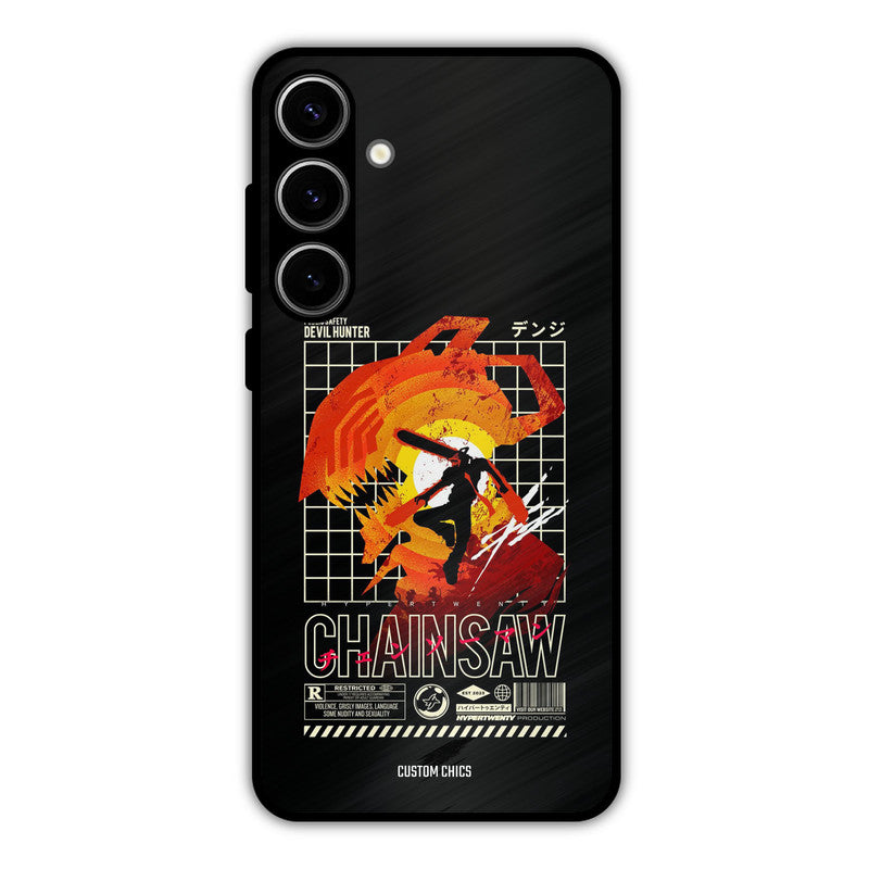 Chainsaw Typo Samsung Galaxy S24 Plus Mobile Back Cover - Anime PrintShield Case