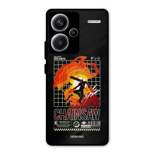 Chainsaw Typo Redmi Note 13 Pro Plus Mobile Back Cover - Anime PrintShield Case