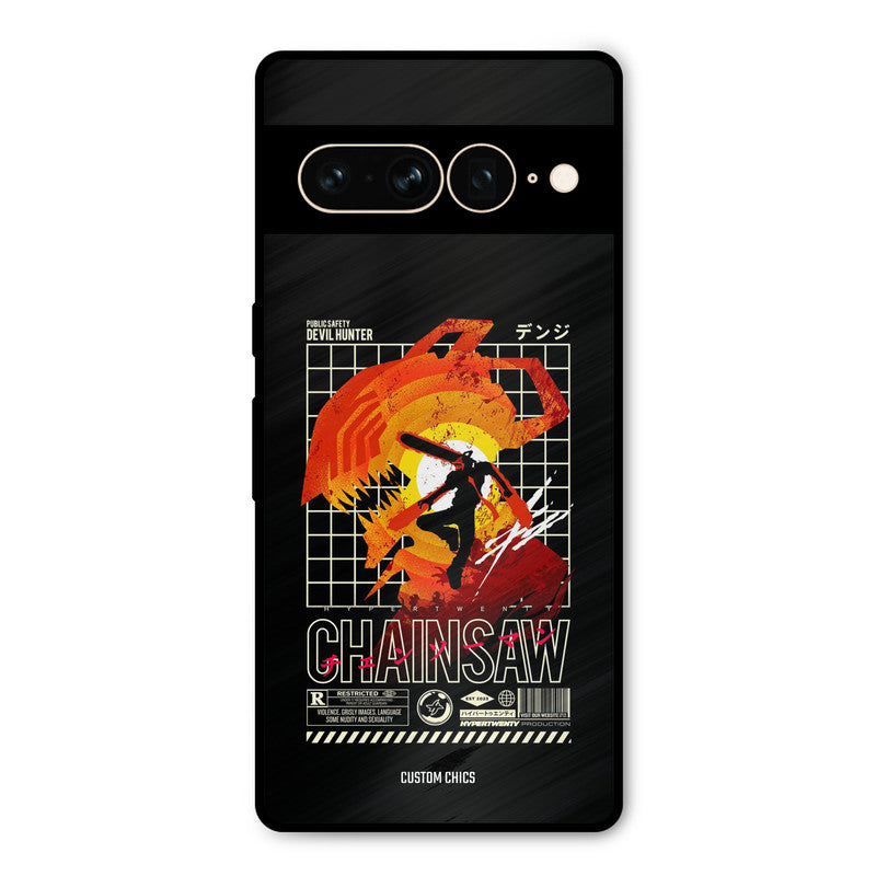 Chainsaw Typo Google Pixel 7 Pro Mobile Back Cover - Anime PrintShield Case