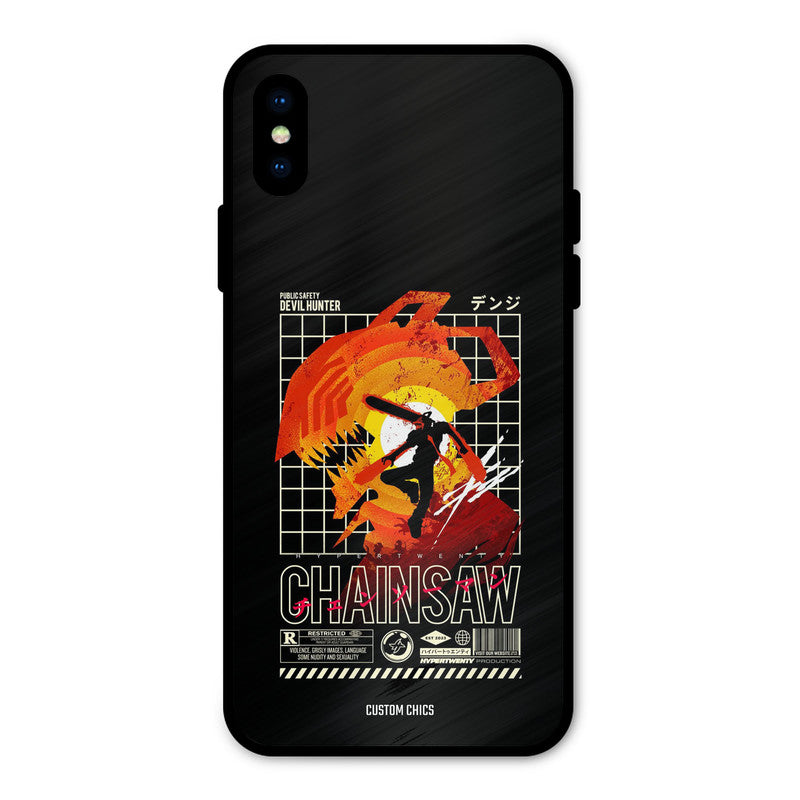 Chainsaw Typo iPhone X Mobile Back Cover - Anime PrintShield Case