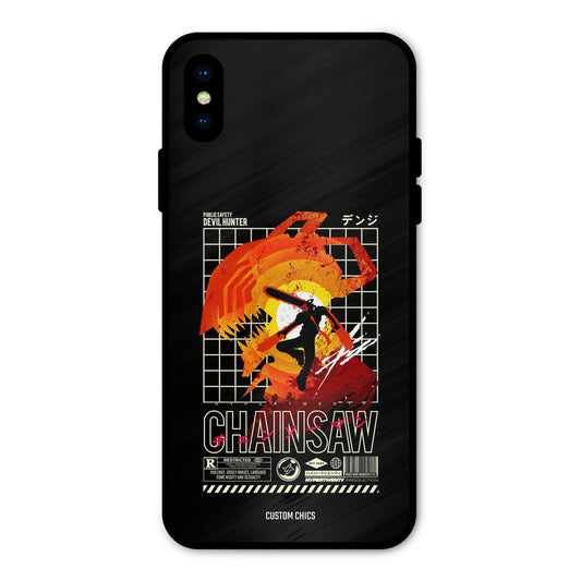 Chainsaw Typo iPhone X Mobile Back Cover - Anime PrintShield Case