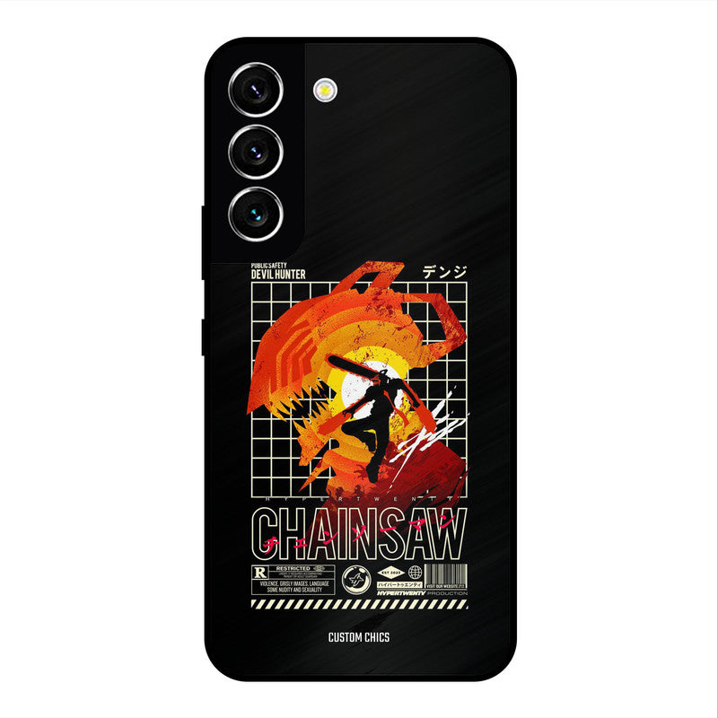 Chainsaw Typo Samsung Galaxy S22 Mobile Back Cover - Anime PrintShield Case