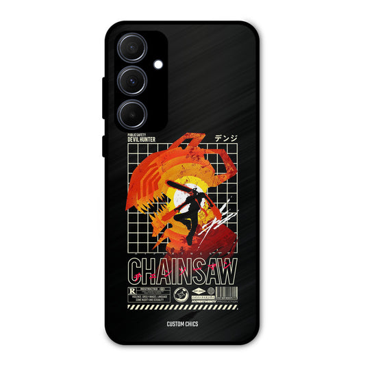 Chainsaw Typo Samsung Galaxy A35 5G Mobile Back Cover - Anime PrintShield Case