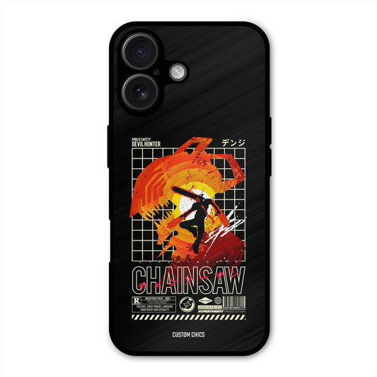 Chainsaw Typo iPhone 16 Plus Mobile Back Cover - Anime PrintShield Case