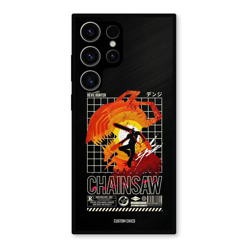 Chainsaw Typo Samsung Galaxy S23 Ultra Mobile Back Cover - Anime PrintShield Case