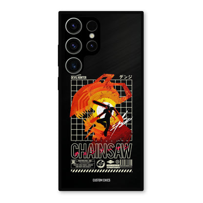Chainsaw Typo Samsung Galaxy S23 Ultra Mobile Back Cover - Anime PrintShield Case