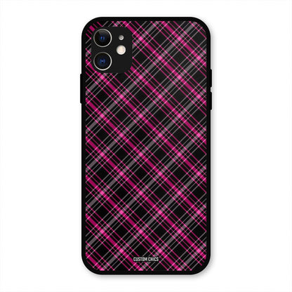 Check Fabric IPhone 11 Mobile Back Cover - Aesthetic PrintShield Case