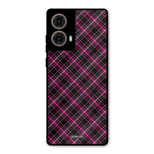 Check Fabric Moto G85 Mobile Back Cover - Aesthetic PrintShield Case