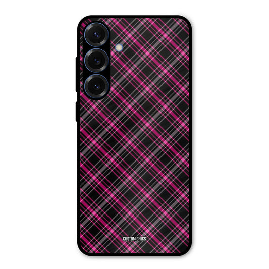 Check Fabric Samsung Galaxy S25 Plus Mobile Back Cover - Aesthetic PrintShield Case