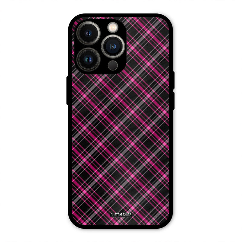 Check Fabric iPhone 13 Pro Mobile Back Cover - Aesthetic PrintShield Case