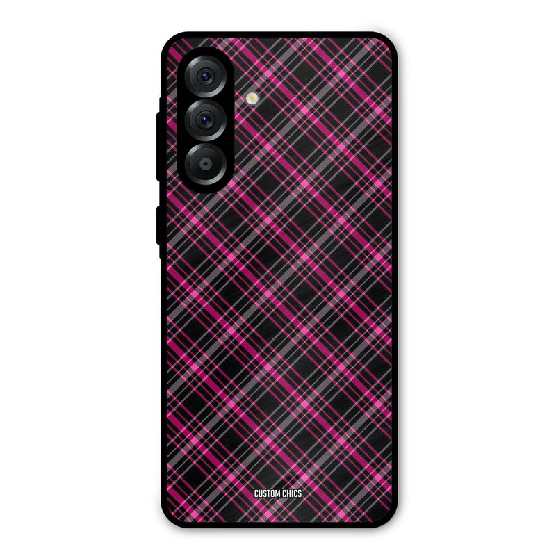 Check Fabric Samsung Galaxy A56 5G Mobile Back Cover - Aesthetic PrintShield Case
