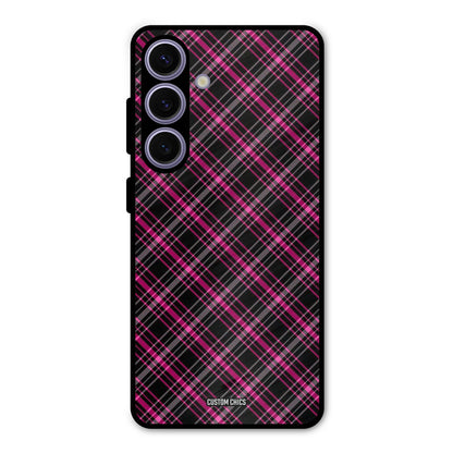Check Fabric Samsung Galaxy S24 Mobile Back Cover - Aesthetic PrintShield Case