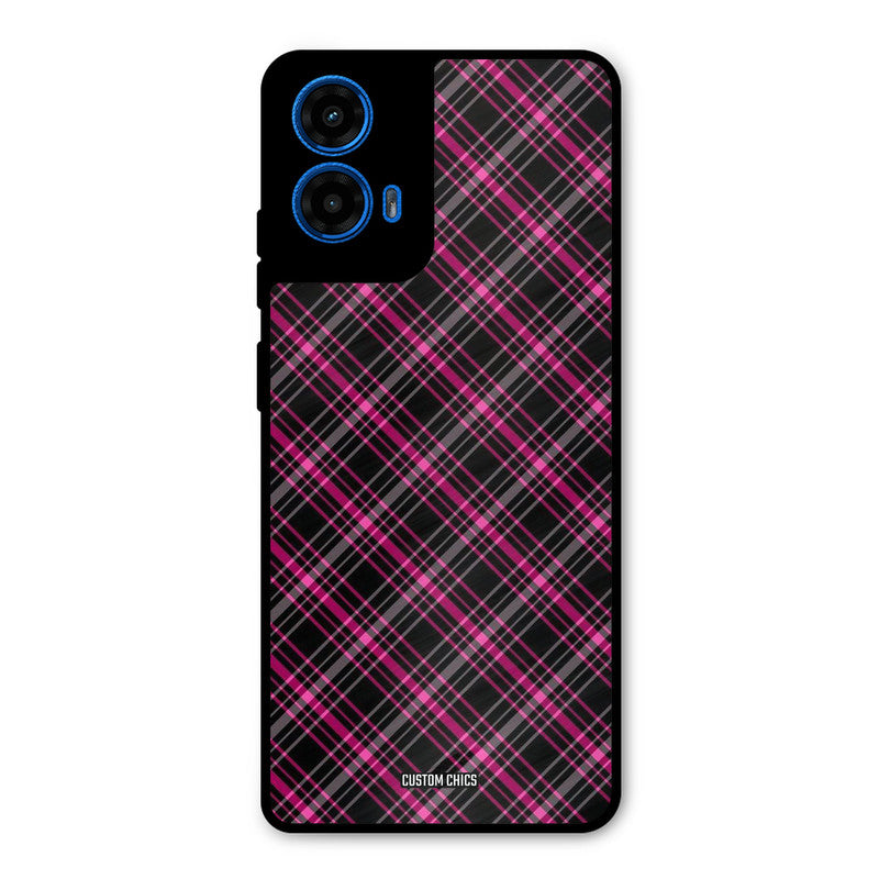 Check Fabric Moto G45 Mobile Back Cover - Aesthetic PrintShield Case