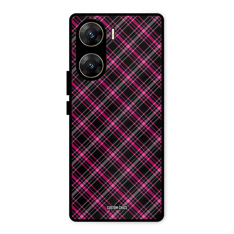 Check Fabric Vivo V29e Mobile Back Cover - Aesthetic PrintShield Case