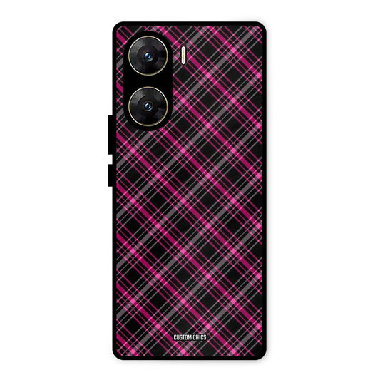 Check Fabric Vivo V29e Mobile Back Cover - Aesthetic PrintShield Case
